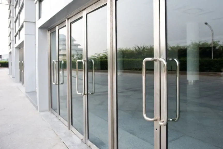 Black Friday lock upgrades store entrance showing high security lock and monitoring to reduce theft