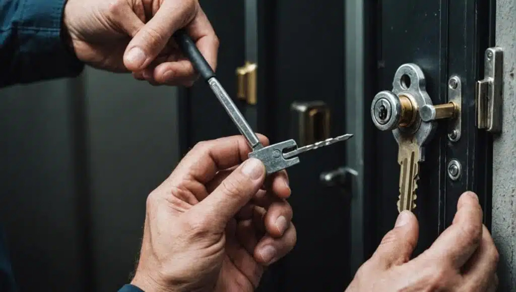 emergency locksmith technician arriving in Arlington to assist a homeowner during an urgent lockout